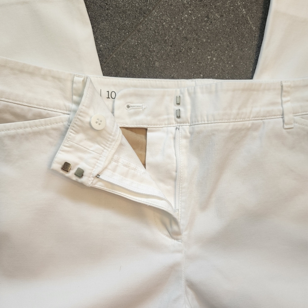 Talbots Perfect Crop Pant, White, Size 10 - Picture 4 of 7